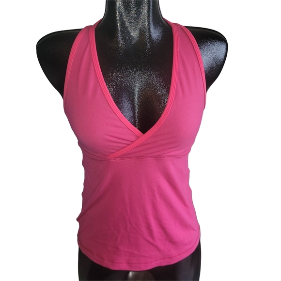 Lululemon Pink Yoga Activewear Tank Top with Mesh Racerback 8 - Picture 1 of 6
